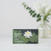 Therapistisch Visitekaartje met water Lily (Staand voorkant)