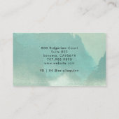 Therapistische adviseur Abstracte blauwe groene Wa Visitekaartje (Achterkant)