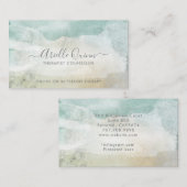 Therapistische adviseur Serene Abstracte Waterverf Visitekaartje (Voorkant / Achterkant)