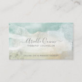 Therapistische adviseur Serene Abstracte Waterverf Visitekaartje (Voorkant)