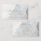 Therapistische adviseur Serene Abstracte Waterverf Visitekaartje (Voorkant / Achterkant)