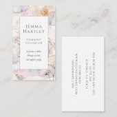 Therapistische adviseur Serene Flower Waterverf Visitekaartje (Voorkant / Achterkant)