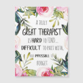 Therapistische appreciatie Gift Dank u Citaat (Voorkant)