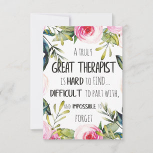 Therapistische appreciatie Gift Dank u Citaat Bedankkaart