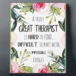 Therapistische appreciatie Gift Dank u Citaat Fotoplaat<br><div class="desc">Therapist Appreciation Gift Dank u Citaat - grote citaat - de prints van de kunst op diverse materialen. Een geweldig cadeauidee om je huis op te helderen. Koop ook dit kunstwerk op telefoonzaken, kleding, mokken, kussens en meer. Poster en kunst Afdrukken op kleding en voor uw muur - verschillende achtergronden...</div>