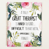 Therapistische appreciatie Gift Dank u Citaat Planner (Voorkant)