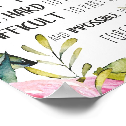 Therapistische appreciatie Gift Dank u Citaat Poster (Hoek)