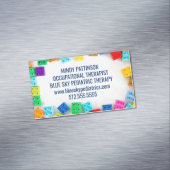 Therapistische bouwstenen voor kindergeneeskunde magnetisch visitekaartje (Voorbeeld)