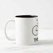 Therapistische fiets tweekleurige koffiemok (Links)