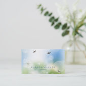 Therapistische psycholoog in Spring Sky Swallow Visitekaartje (Staand voorkant)