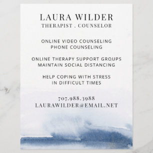 Therapistische raadsman online of telefonisch flyer