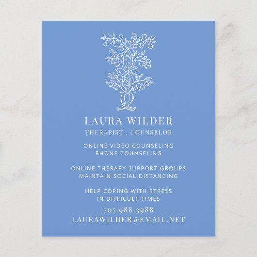 Therapistische raadsman online of telefonisch flyer (Voorkant)