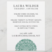 Therapistische raadsman online of telefonisch flyer (Voorkant)