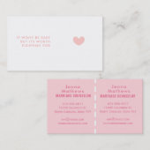 Therapistische slogans bij huwelijk visitekaartje (Voorkant / Achterkant)