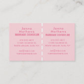 Therapistische slogans bij huwelijk visitekaartje (Achterkant)