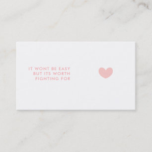 Therapistische slogans bij huwelijk visitekaartje