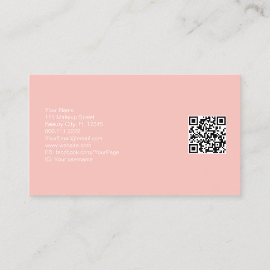 Therapistische spa Succulent Yoga Healing QR Code Visitekaartje (Achterkant)