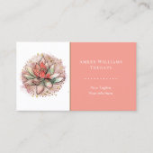 Therapistische spa Succulent Yoga Healing QR Code Visitekaartje (Voorkant)