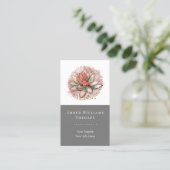 Therapistische spa Succulent Yoga Healing QR Code Visitekaartje (Staand voorkant)