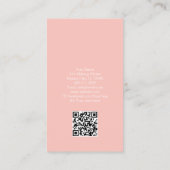 Therapistische spa Succulent Yoga Healing QR Code Visitekaartje (Achterkant)