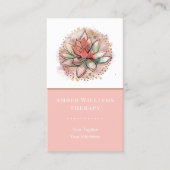 Therapistische spa Succulent Yoga Healing QR Code Visitekaartje (Voorkant)