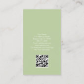 Therapistische spa Succulent Yoga Healing QR Code Visitekaartje (Achterkant)