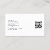 Therapistische spa Succulent Yoga Healing QR Code Visitekaartje (Achterkant)