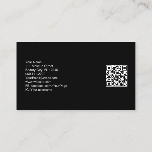 Therapistische spa Succulent Yoga Healing QR Code  Visitekaartje (Achterkant)