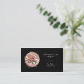 Therapistische spa Succulent Yoga Healing QR Code  Visitekaartje (Staand voorkant)