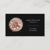 Therapistische spa Succulent Yoga Healing QR Code  Visitekaartje (Voorkant)