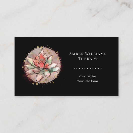 Therapistische spa Succulent Yoga Healing QR Code  Visitekaartje (Voorkant)