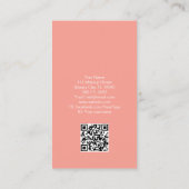 Therapistische spa Succulent Yoga Healing QR Code Visitekaartje (Achterkant)