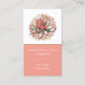 Therapistische spa Succulent Yoga Healing QR Code Visitekaartje (Voorkant)