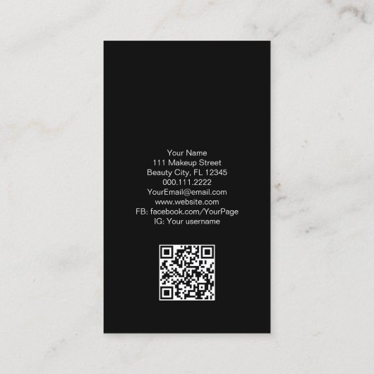 Therapistische spa Succulent Yoga Healing QR Code Visitekaartje (Achterkant)
