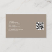 Therapistische spa Succulent Yoga Healing QR Code Visitekaartje (Achterkant)