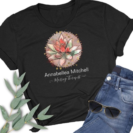Therapistische spa Succulent Yoga Healing T-shirt