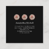 Therapistische spa Succulent Yoga Healing Vierkante Visitekaartje (Achterkant)