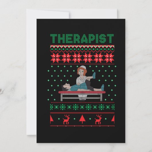 Therapistische therapie met een lelijke kerstcadea kaart (Voorkant)