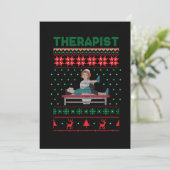 Therapistische therapie met een lelijke kerstcadea kaart (Staand voorkant)