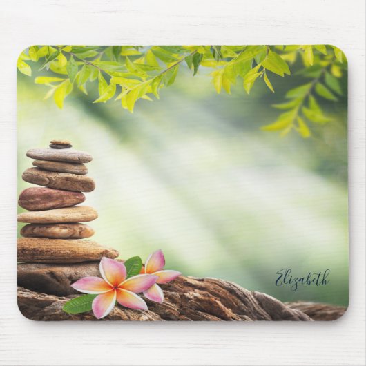 Therapistische Zen Stones, Flowers, Landschap Muismat (Voorkant)