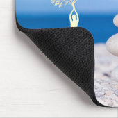 Therapistische zonnen, goudboom Silhouette Muismat (Hoek)