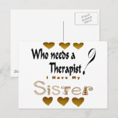 Therapistische zuster briefkaart (Voorkant / Achterkant)