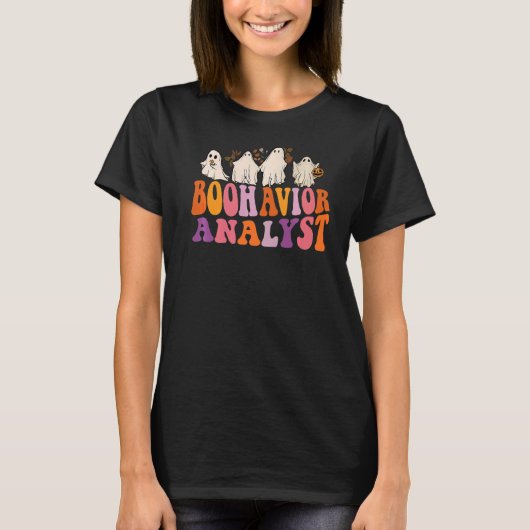 Therapy Behavior Analyst Bcba Halloween Boohavior T-shirt (Voorkant)