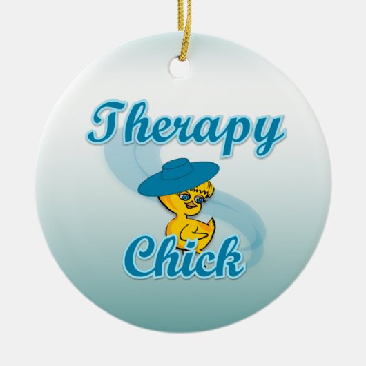 Therapy Chick #3 Keramisch Ornament (Voorkant)