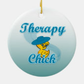 Therapy Chick #3 Keramisch Ornament (Achterkant)