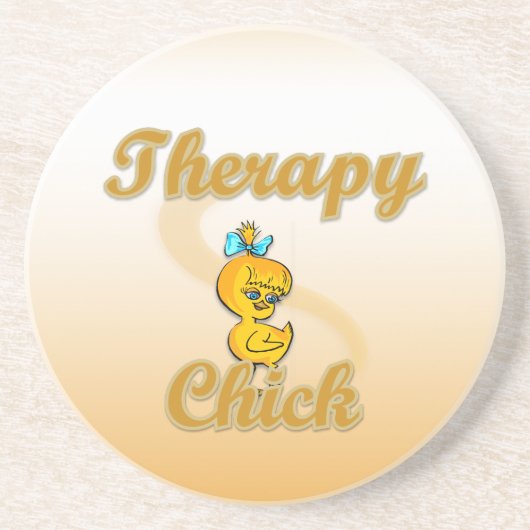 Therapy Chick Zandsteen Onderzetter (Voorkant)