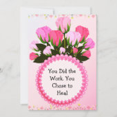 Therapy Completion Card – Pink Floral Empowerment  Bedankkaart (Voorkant)