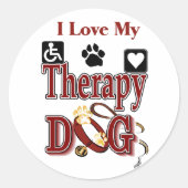 Therapy Dog-eigenaarschap Ronde Sticker (Voorkant)