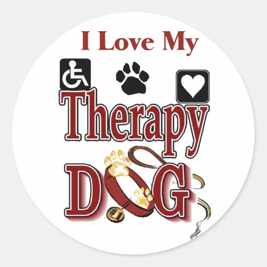 Therapy Dog-eigenaarschap Ronde Sticker (Voorkant)