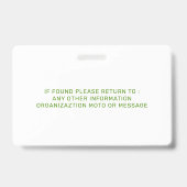 Therapy Dog Photo ID Badge (Achterkant)